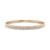 Double Row Diamond Flex Bangle