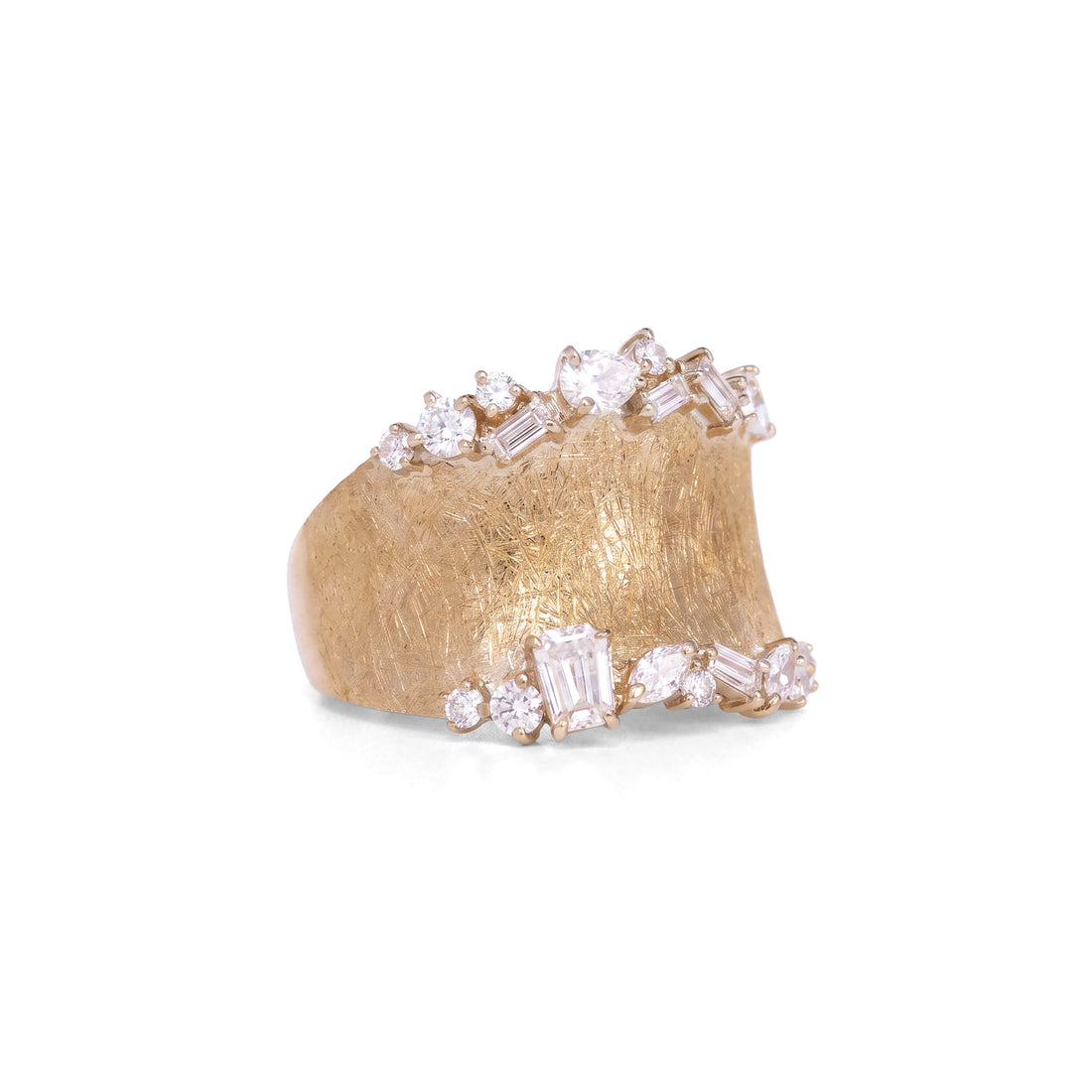 Effy Multi-shape Brushed Gold Diamond Ring