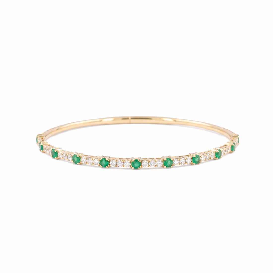 Diamond and Emerald Flex Bracelet