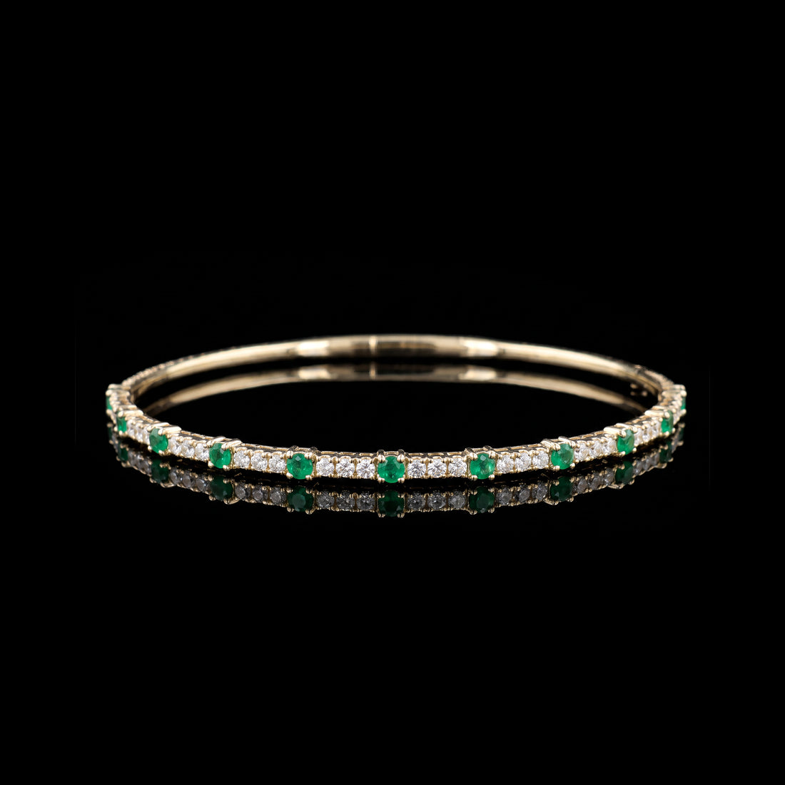 Diamond and Emerald Flex Bracelet