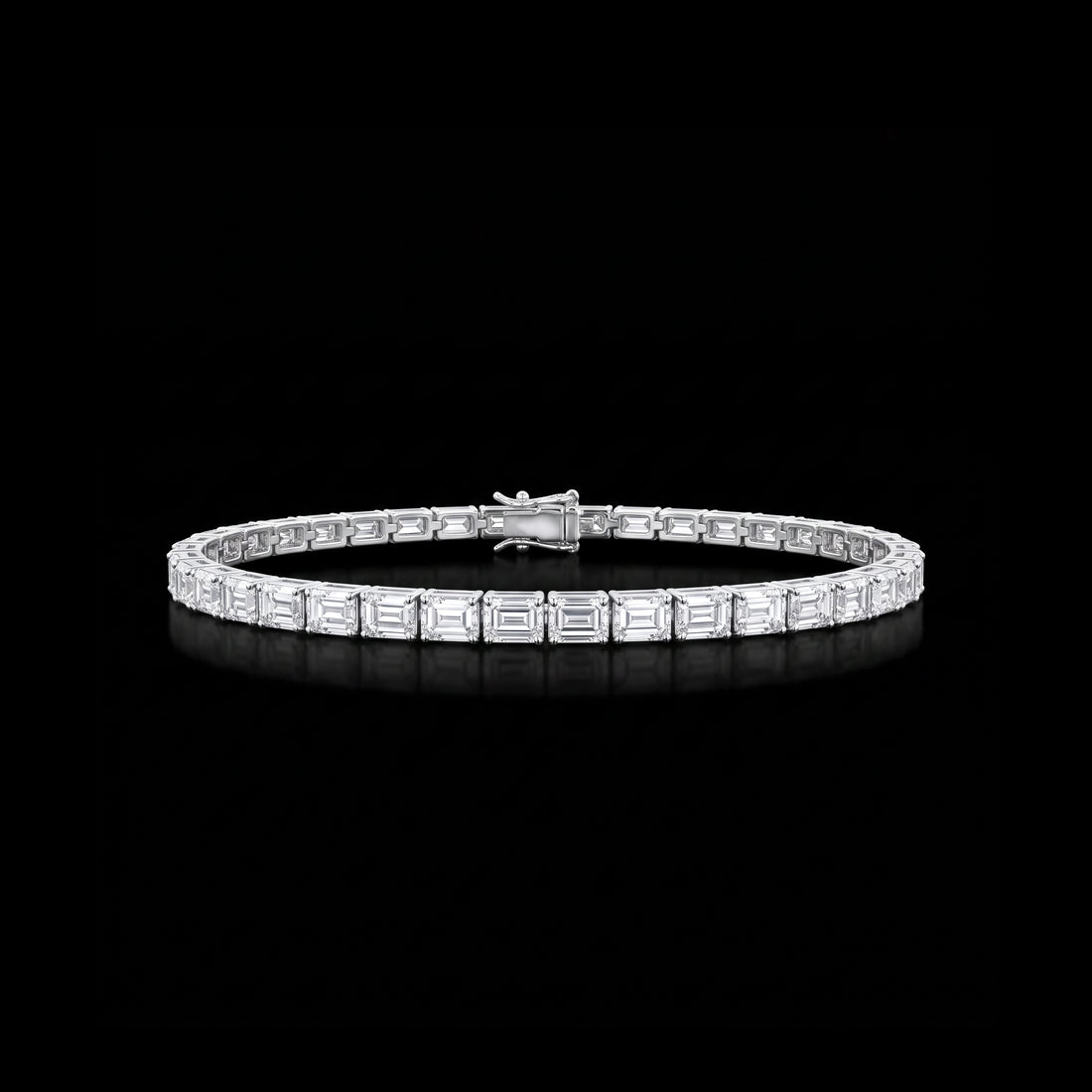 Emerald Cut Diamond Tennis Bracelet