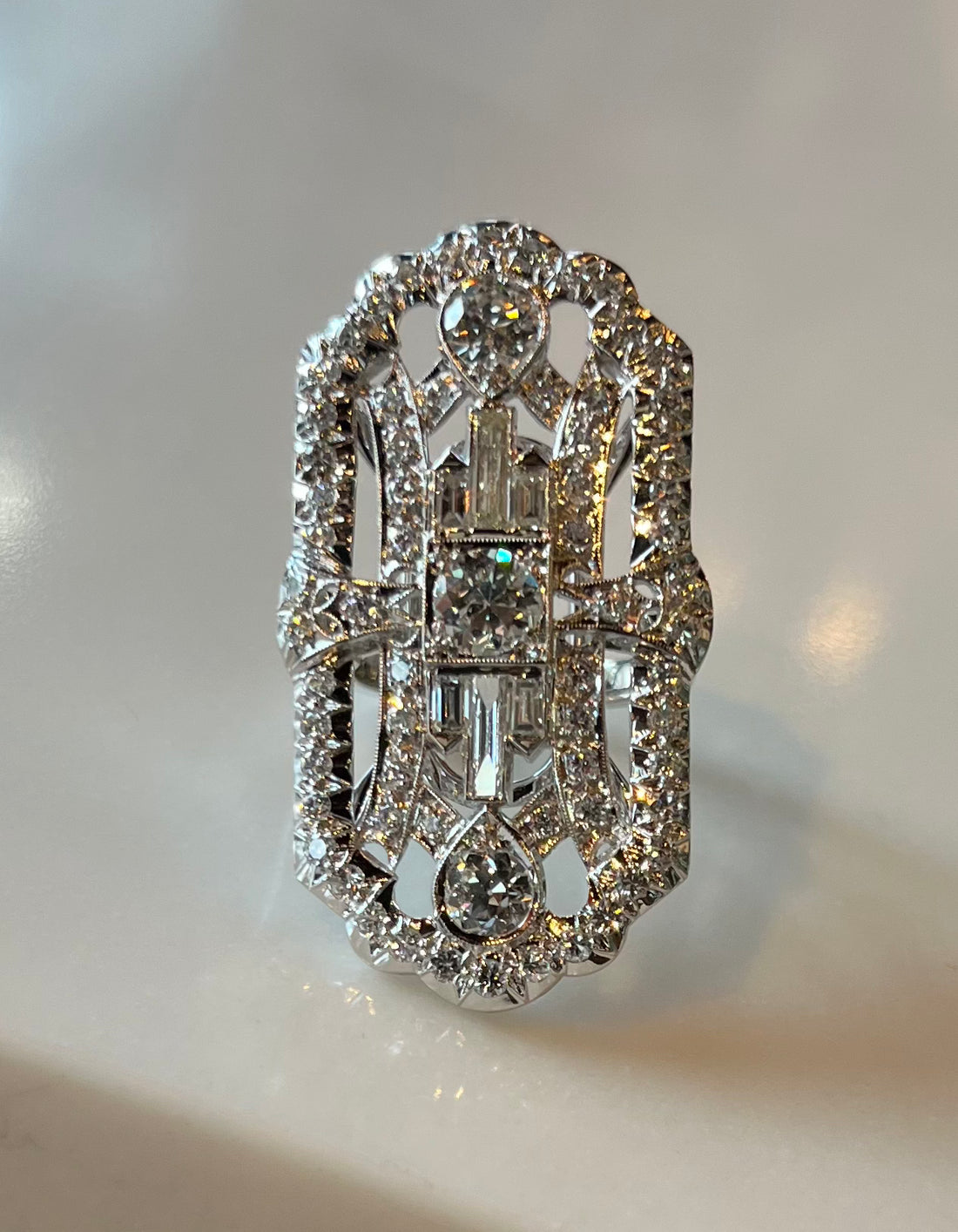 1920s Antique Brooch Ring