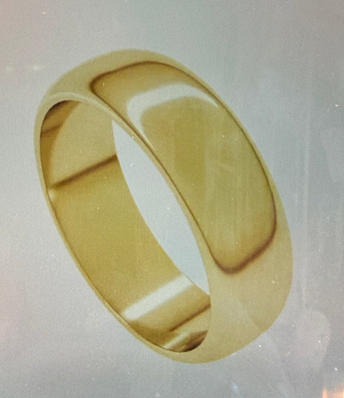 6mm 10k gold band 9.5 size Rounded
