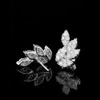 Diamond Leaf Earrings YG
