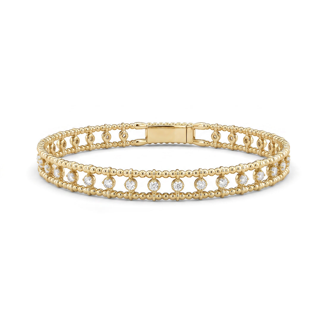 Diamond Ball & Bead Flex Bangle