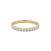 White Diamond Band | Yellow Gold