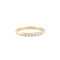 White Diamond Band | Yellow Gold