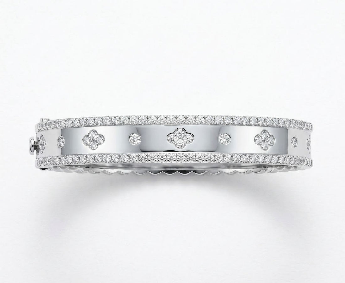 18k W Gold Bangle, 2.02 Ct. Dia, 23.28 Grams 18k