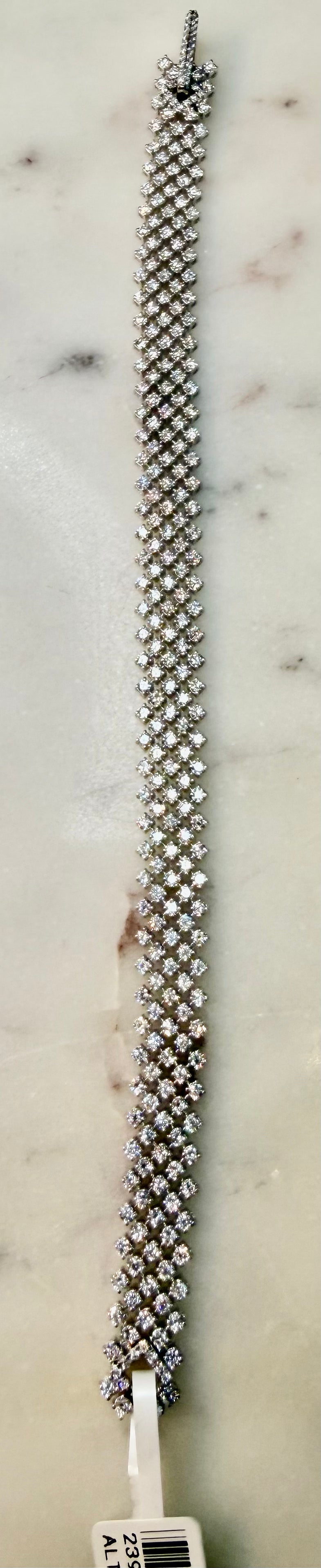Diamond Bracelet 4.87 Ct. 14k White Gold, 12.80 Grams