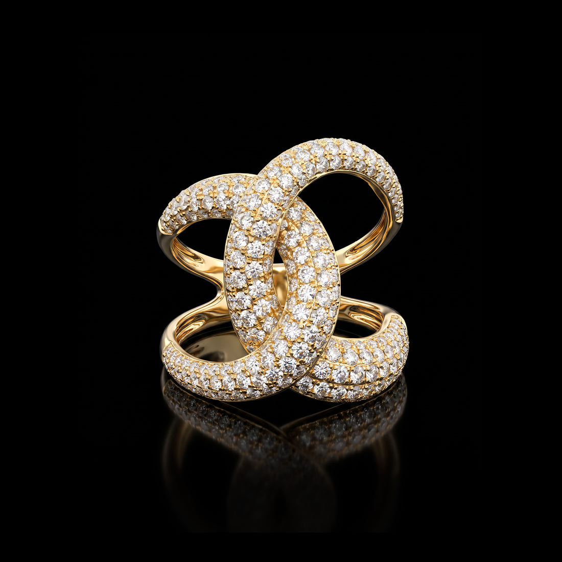 Effy Interlocking Pavé Diamond Ring