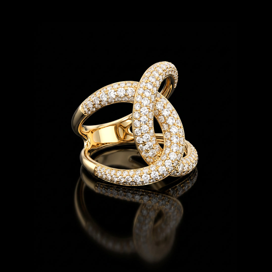 Effy Interlocking Pavé Diamond Ring