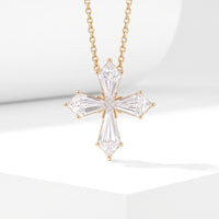 Kite Diamond Cross Necklace | Yellow Gold