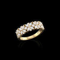 Marquise Diamond Floral Anniversary Band