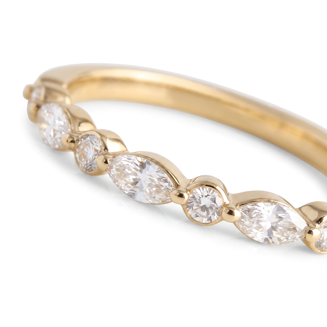 Marquis and Round Diamond Band