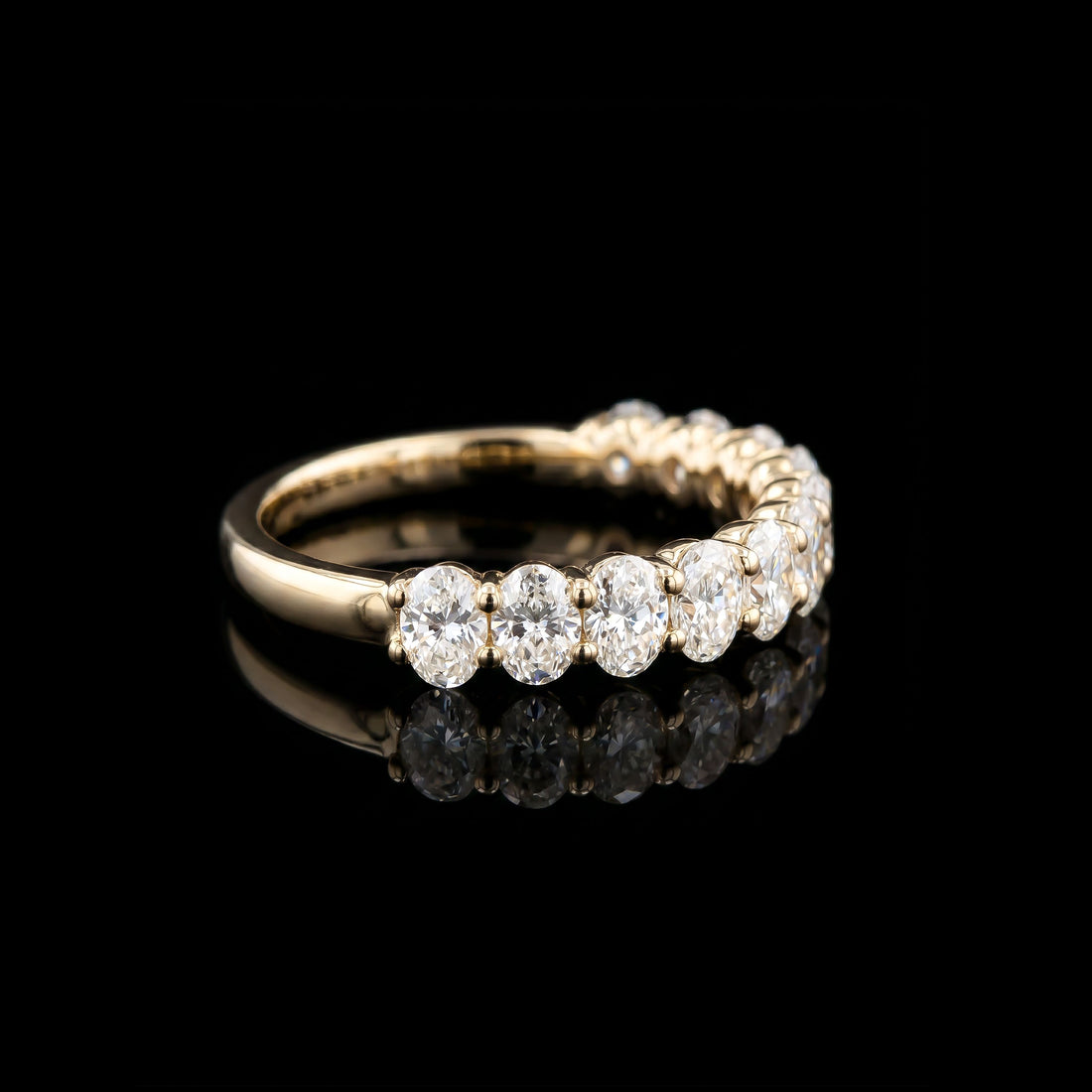 Stacked 7 Oval 1.31 Ct Diamond YG