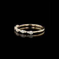 14K Staggered Diamond Stackable Ring, 0.30CT