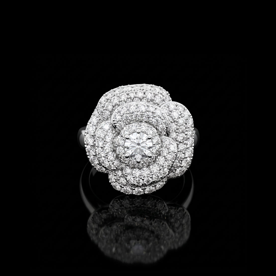 Diamond Flower Ring