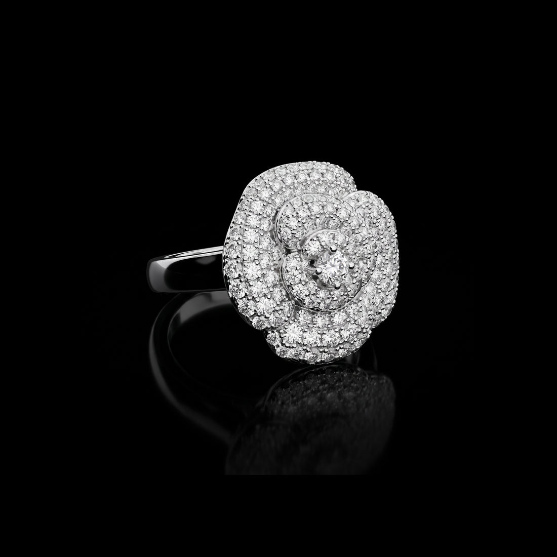 Diamond Flower Ring
