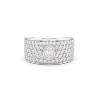 Effy Pavé Oval Center Diamond Ring