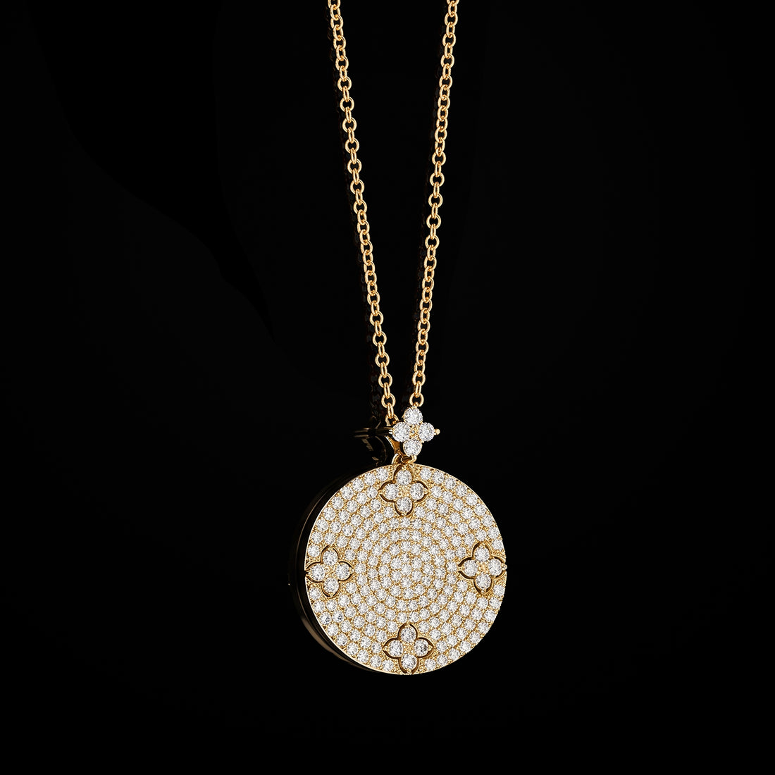 Round Diamond Pendant Necklace