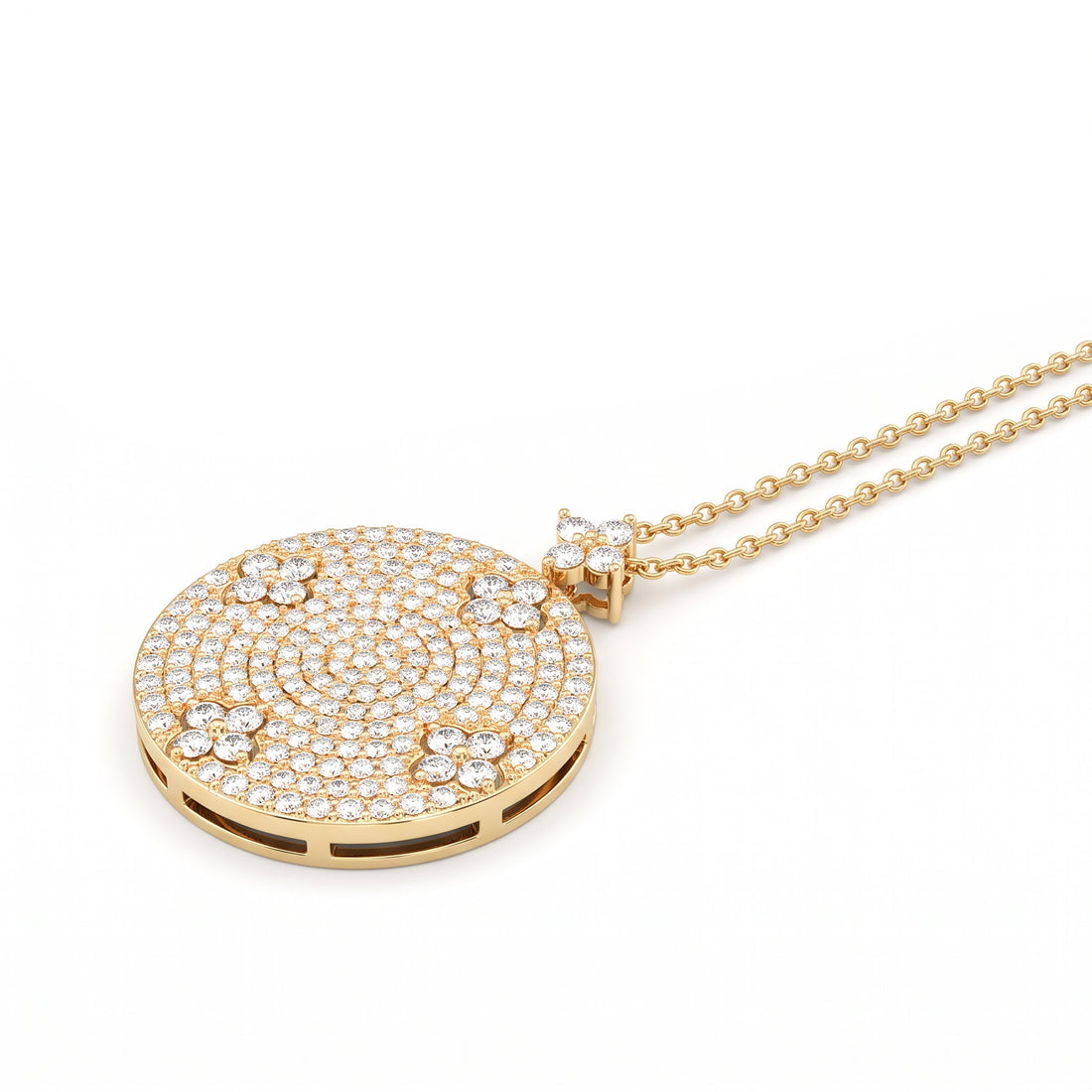 Round Diamond Pendant Necklace