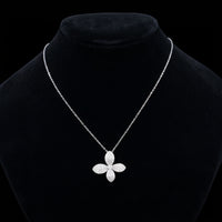Pavé Diamond Flower Pendant