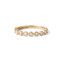 Scalloped Bezel Diamond Band