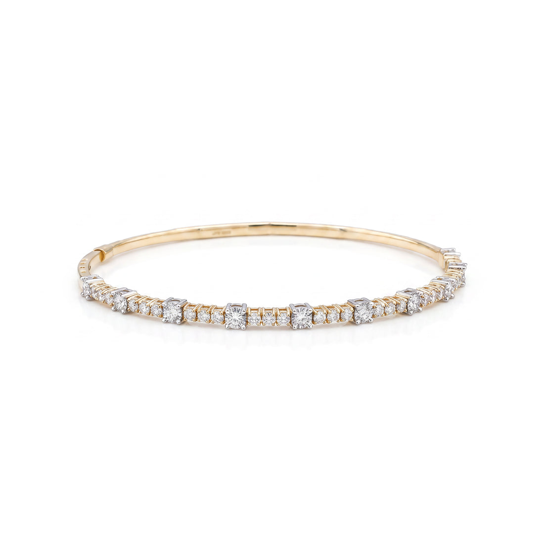 Staggered Diamond Flex Bangle