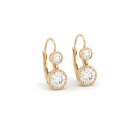 Old European Diamond Double Drop Earrings