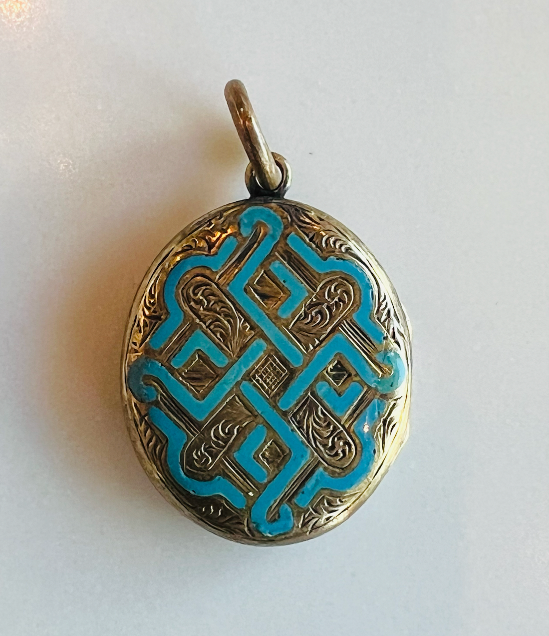 Victorian Turquoise Locket, Early 1900s