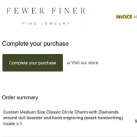 FFiner 18k Gold Pendant, Diamonds, and Katy Signature