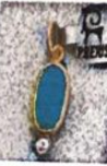24K YG turquoise Pendant with Diamond