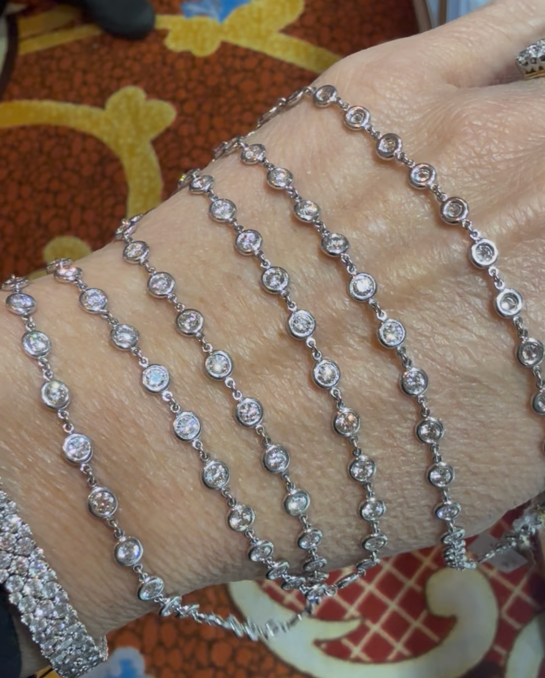 11Ct. Diamond Necklace, 18k White Gold 36 Inches
