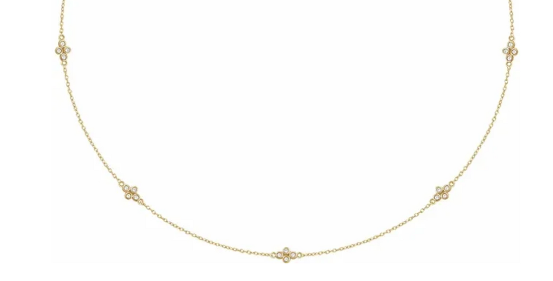 Five Station Diamond Necklace