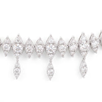 Marquise Shape Diamond Illusion Necklace with Diamond Drops