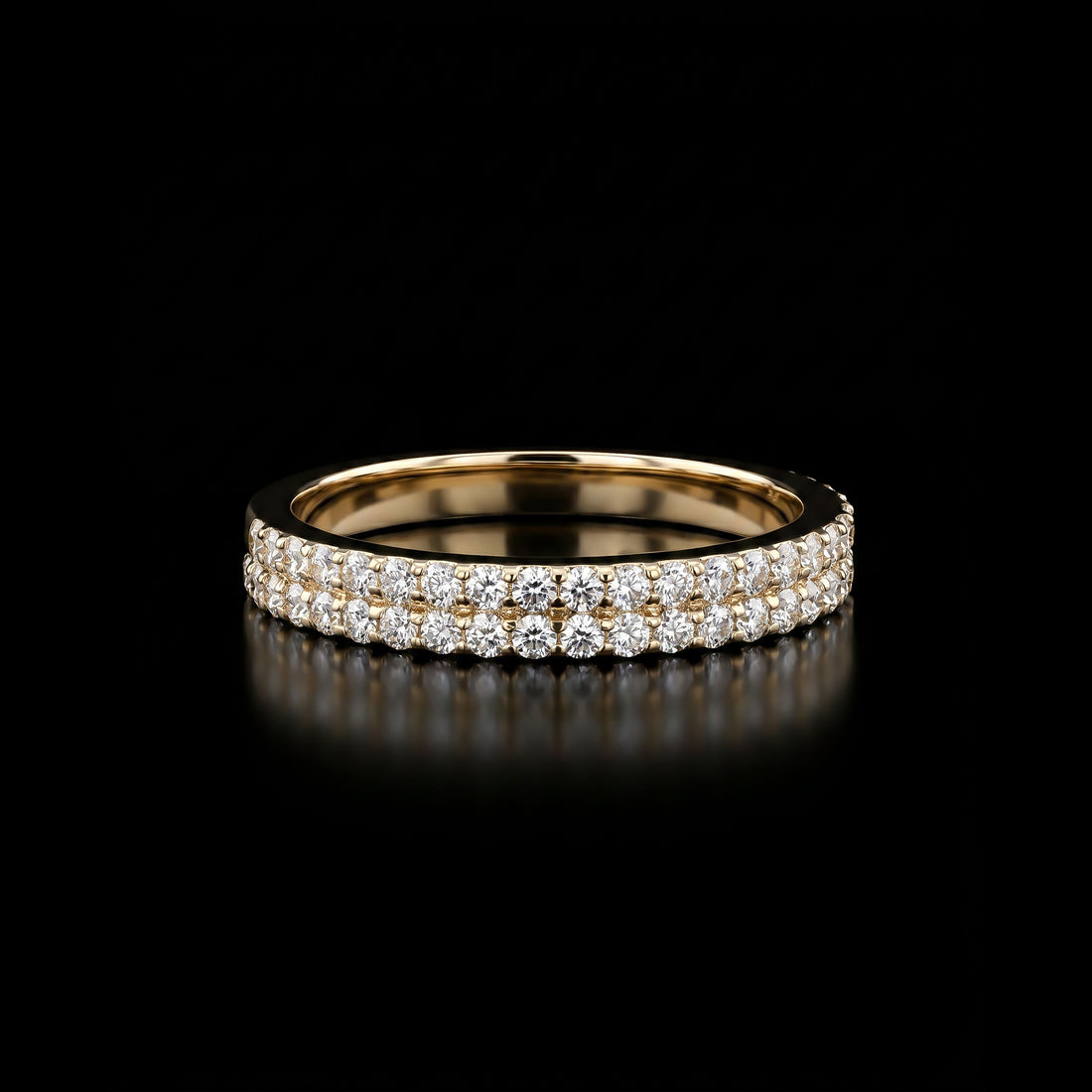 Double Row Diamond Band 0.38 Ct Diamond YG