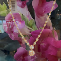 7.52 Carat Diamond Necklace, laser drilled Diamonds set in 18k Gold