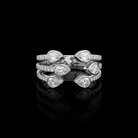 Pear Diamond Wrap Ring