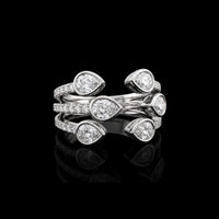Pear Diamond Wrap Ring
