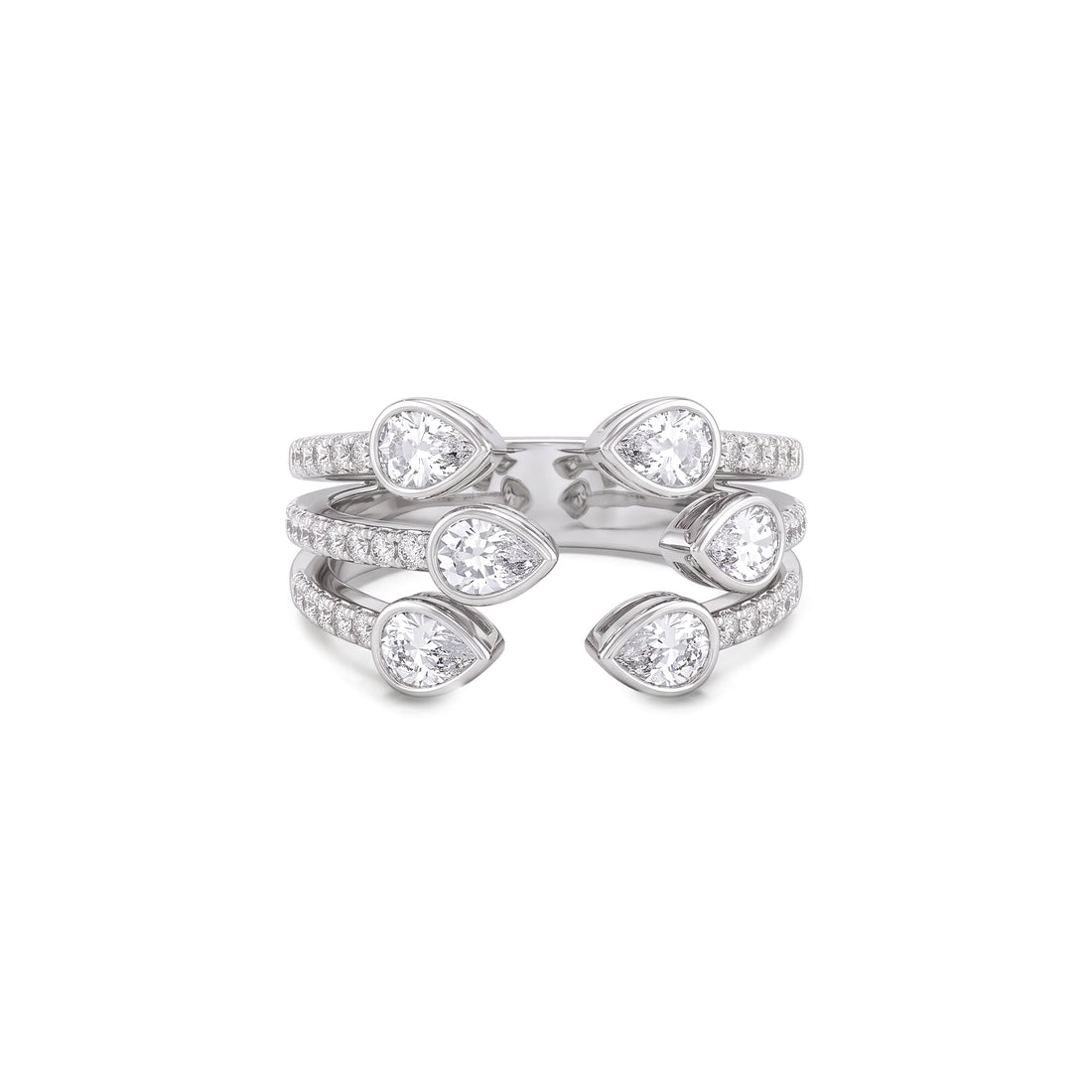 Pear Diamond Wrap Ring