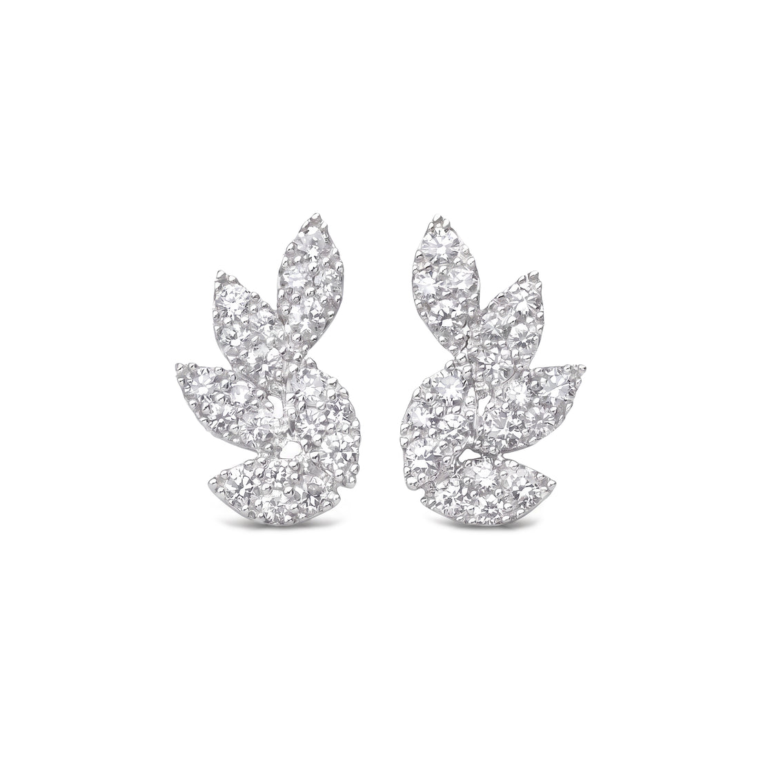 Diamond Leaf Earrings