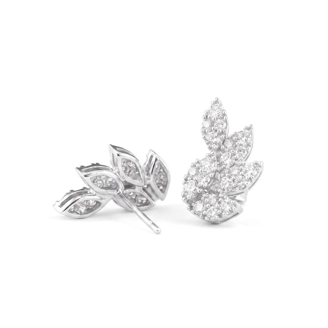 Diamond Leaf Earrings