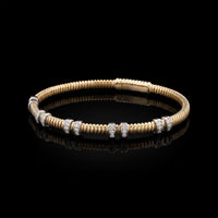 YG Diamond Bar Bracelet, 0.36CT