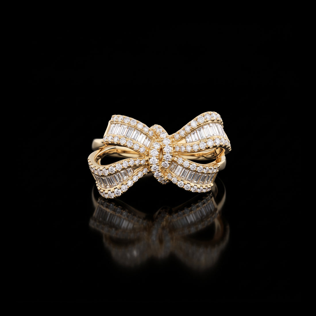 Effy Diamond Bow Ring | Yellow Gold