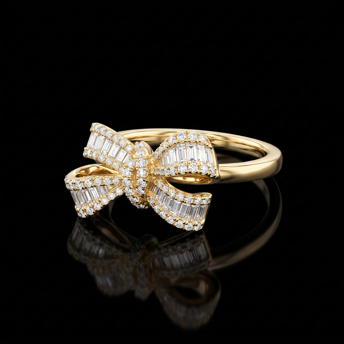Effy Diamond Bow Ring | Yellow Gold
