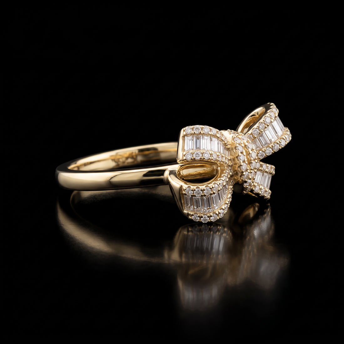 Effy Diamond Bow Ring | Yellow Gold