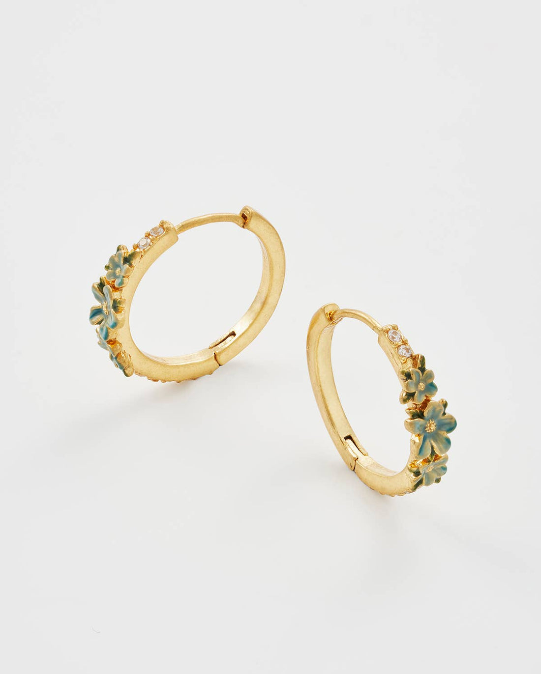 Floral Wreath Hoop Earrings