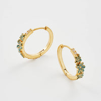 Floral Wreath Hoop Earrings