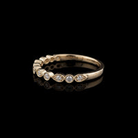 Vintage Style Diamond with Filagree 0.23 Ct Diamond YG