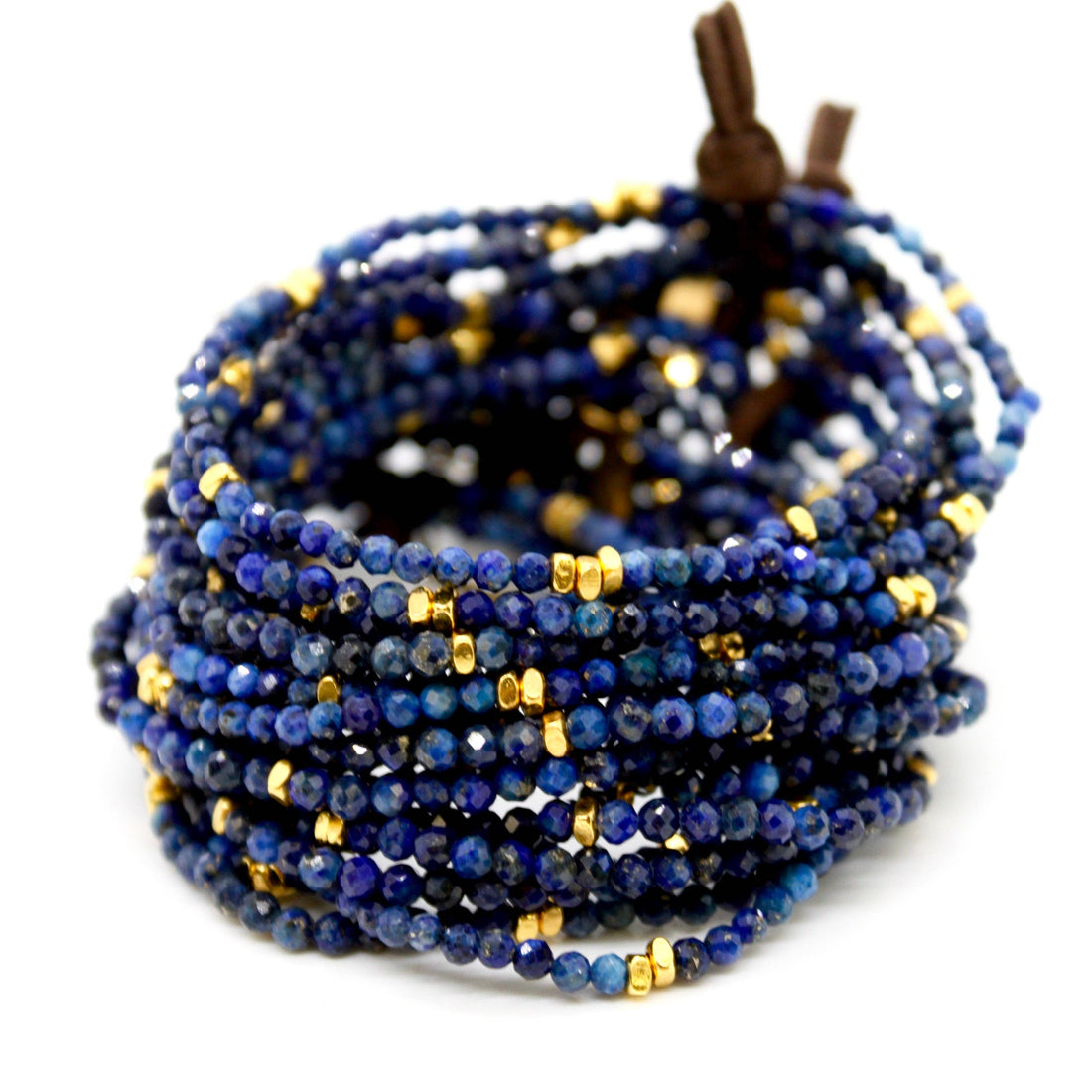 Luxury Mini Faceted Lapis Lazuli Stone Bracelet - BC-601